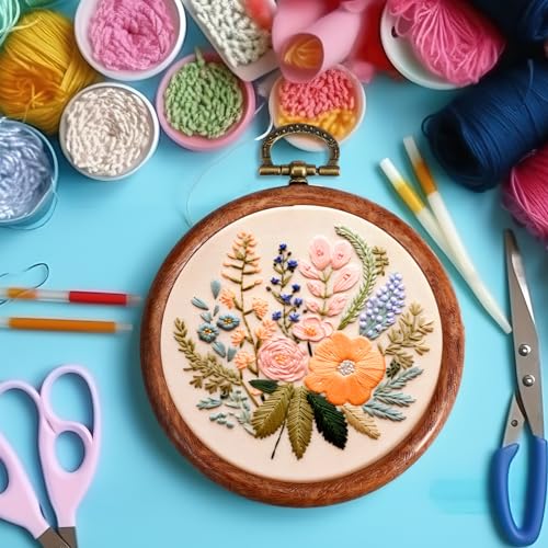 Burbell 15 Pcs 4 Inch Round Embroidery Hoops Frame - size: 4 Inch