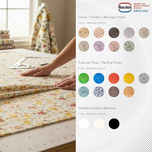ROC-lon® 100% Cotton, 108" Wide, Preshrunk, Lightweight, Quilt Backing Fabric for Sewing and Craft Tone On Tone Green, 3 Yard Cut - color: Tone on Tone Green, size: 3 yard pre cut