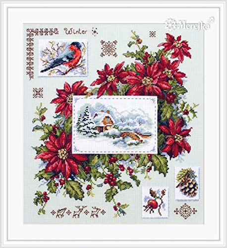 Cross-Stitch Winter Sampler Kit by Merejka