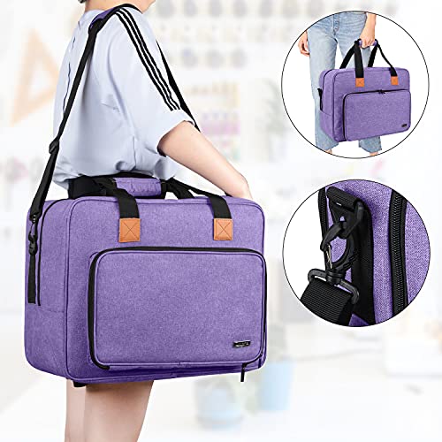 LUXJA Portable Tote Sewing Machine Bag, Pruple - color: Purple