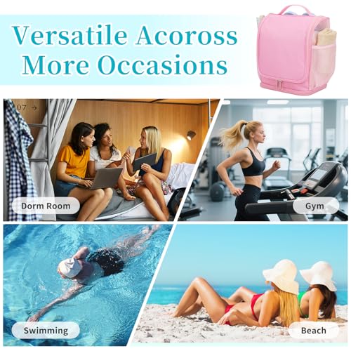 Mesh Shower Caddy Portable, Toiletry Bags for Travel, Pink - color: Pink