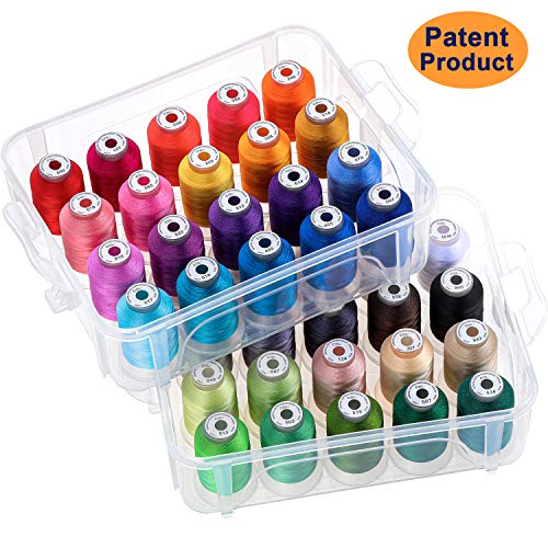 New brothread 40 Colors Embroidery Machine Thread with Storage Box - color: 40 Colors