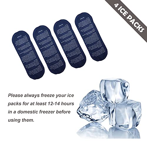 apollo walker Insulin Cooler Travel Case with Ice Packs and Insulation - color: Gray, size: Medium