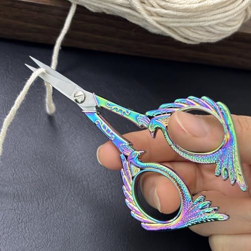 Embroidery Sewing Scissors, Small Sharp Shears - color: Rainbow