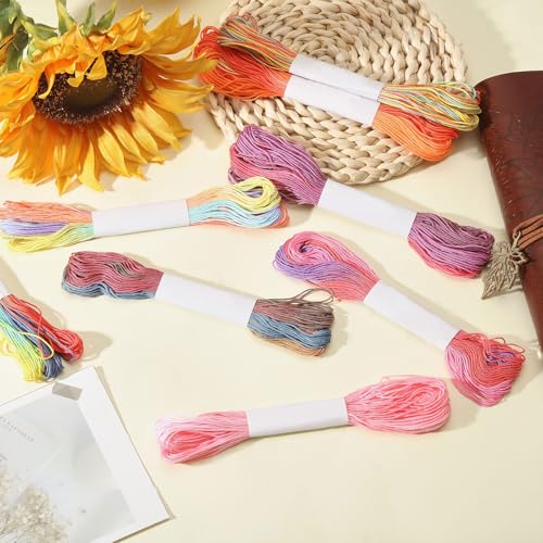 FREEBLOSS 8 Pcs Sashiko Thread Sashiko Skein 8 * 20 M Pure Cotton Embroidery Thread Japanese Sewing Threads Quilting & Embroidery Sewing Kit Supplies 8 Red Mixed Colors - color: Red