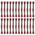 HARFINGTON 24 Skeins Embroidery Floss 8m Each Egyptian Long Fiber Cotton Cross Stitch Thread 26S/2x6 for Embroidery Projects Bracelet, Dark Red - color: Dark Red