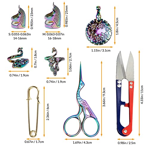Embroidery Scissors Kit, 11 in 1 Portable Sewing Tool Set with Case, Supplies for Lovers, Home, Travelers, Adults, Beginners