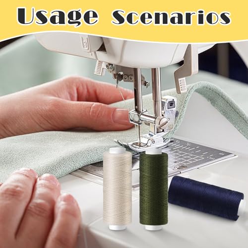 ZMAAGG Sewing Thread, Beige Thread for Sewing, 8 Rolls 200 Yards - color: 8 PCS Beige
