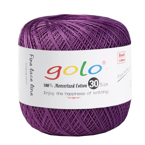 golo Crochet Thread Size 30 Colored Yarn Purple Yarn - color: 634 Purple