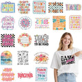 20 Sheets Teacher Iron on Transfers for T-Shirts - color: Teacher