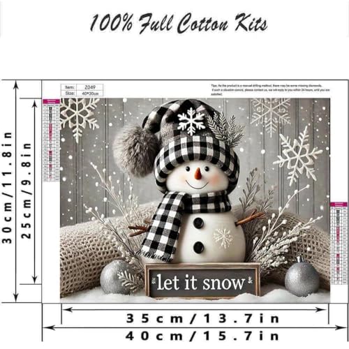 TCDZMYGS Christmas Stamped Cross Stitch Kits for Beginners,12x16in - color: W451-1