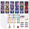 ORIGACH 6 Set Dream Catcher Cross Stitch Bookmark Kit for Beginner - style: Dream Catcher