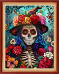 Artvxeay Stamped Cross Stitch Kits - Embroidery Kits for Beginners Cross Stitch Kits for Adults 11 CT Printed Patterns Needlepoint Kits - Flower Skeleton 16x20 inch - color: Flower Skeleton 16x20 inch