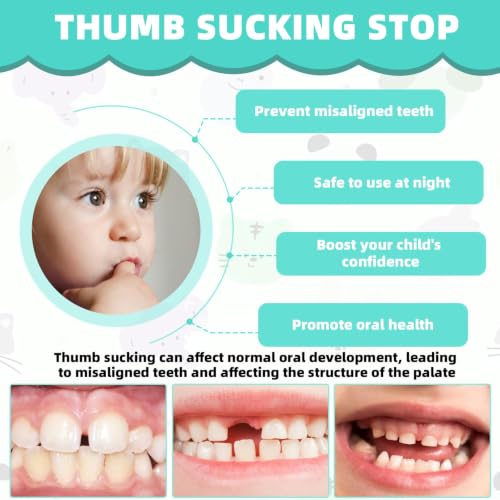 2PCS Thumb Sucking Guard, Thumb Guard for Thumb Sucking(Green Animal) - color: Green Animals
