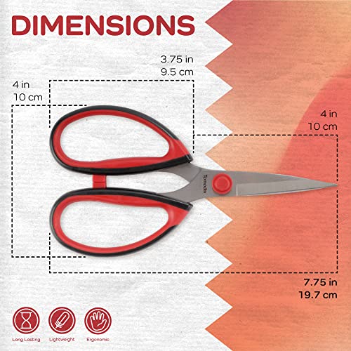 JubileeYarn Workhorse Bertha All Purpose Heavy Duty Scissors - Red & Black - 1 Unit - color: Workhorse Bertha - Red & Black, size: 1 Unit