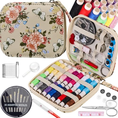 Floral Printing Travel Sewing Kit Cute Sewing Set - color: Harvest Love