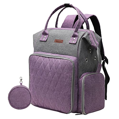 crochet bag,knitting bagBackpack and Tote Bag Storage Bag ，Large capacityYarn Storage Organizer Travel Crochet Bag Women Carrying Crochet Accessories Knitting Needles Crochet - color: Purple