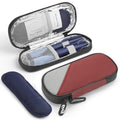 Gelozid Insulin Cooler Travel Case with 2 Reusable Ice Packs, Red & Gray - color: Red with Gray, size: Cooler Case