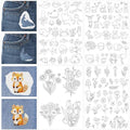 Water Soluble Embroidery Patterns, Stick and Stitch Paper for Sewing - style: animal 1308