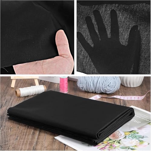 15 Yard 100% Cotton Muslin Fabric, 48" Wide, Medium Weight - Black - color: Black, size: 15 Yard