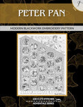 Peter Pan Adventale: Modern Blackwork Embroidery Pattern (Adventale Modern Blackwork Embroidery Patterns)