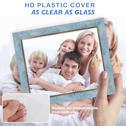 XUANLUO 4x6 Picture Frames Set of 4,Rustic Retro Photo Frame(Blue) - color: Blue-4pcs, size: 4×6 inch