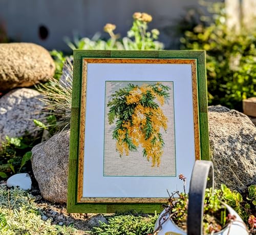 RIOLIS 1615 Mimosa Counted Cross Stitch Kit 7 x 9.5 in - style: Mimosa 1615