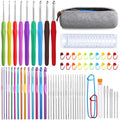 Mayboos 72 Pcs Crochet Hooks Set, Crochet Hooks Kit - size: 9 Sizes+30 Pcs AlumHook