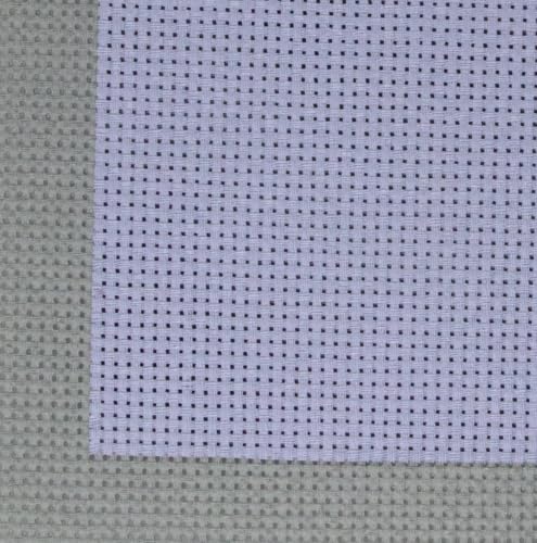 KCS 2 pc of 15" x 18"(38cmx45cm) 11 Count Cross Stitch Cotton Aida Cloth Needlework Fabric Box (Light Steel Grey+Medium Grey,11CT) - color: Light Steel Grey+medium Grey, size: 11CT