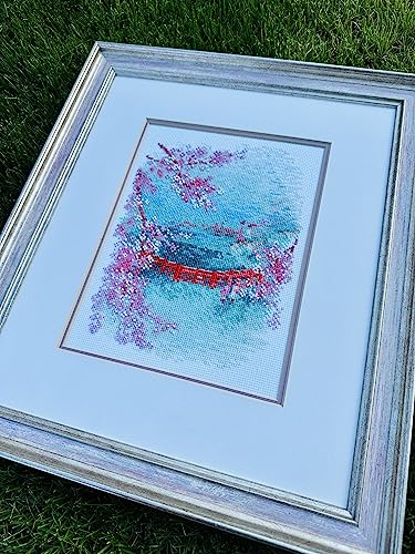 RIOLIS 1745 Sakura. Bridge Counted Cross Stitch Kit 7.09 x 9.45 in - style: Sakura. Bridge 1745