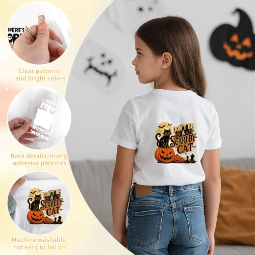 20 Pcs Vintage Halloween Iron on Transfers for T Shirts - color: Retro Halloween