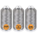 New brothread Huge Spools Embroidery Machine Thread -3xSilver - color: 3xSILVER