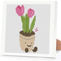 niurenmaoyi Flower 11CT Cross Stitch Kits for Beginner with Framed,7x7in - color: Cross Stitch Kits0518-07