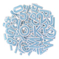 72PC Iron On Letters & Numbers Patches for Tote Bags Clothing Light Blue - color: Light Blue, size: Letters & Numbers