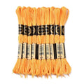 10 Skeins Light Orange 0.5mm 6-Ply Polyester Embroidery Floss Cross Stitch Threads Segment Dyed Gradient for DIY Craft Hand Sewing Knitting DIY Crafts Jewelry Making 8.75 Yards(8m)/Skein - color: Light Orange