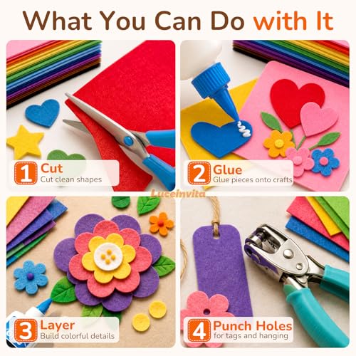 2mm Stiff Felt Sheets 12" X 12" (10 Pack, Dark Purple) - color: Dark Purple