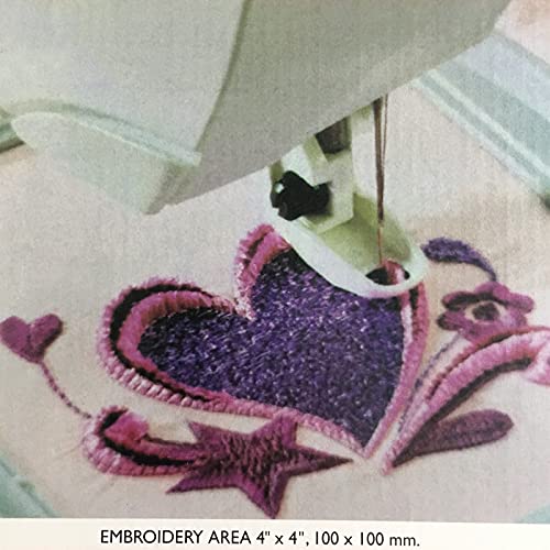 YEQIN Standard Embroidery Hoop (4''x4'') for Husqvarna Viking Machine Hiclass 600E, Platinum Plus, Designer, Quilt Designer II, Designer I/II/SE, Ruby Deluxe, Diamond Deluxe, Platinum 950E/955E