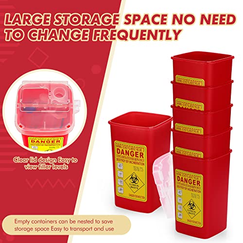 Chumia 30 Pcs Pcs Sharps Container 1 Quart, Small Needle Container Disposal