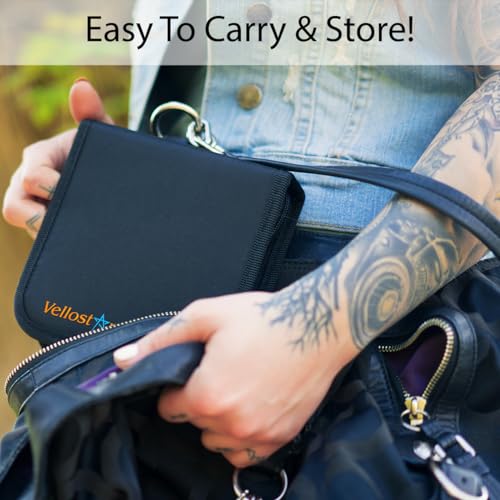 Vellostar Small Sewing Kit for Adults, Portable Needle & Thread Repair Set - color: Small Black