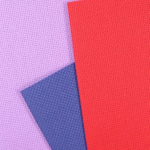 KCS 3 pc of 12" x 18"(30cmx45cm) 16CT Counted Cotton Aida Cloth Cross Stitch Fabric (Lavender+Royal Blue+Red) - color: Lavender+royal Blue+red