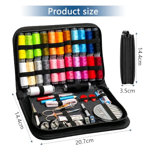 Obear 95-Piece Sewing Kit for Adults & Beginners – 24 Color Threads, Needles, Scissors & Tape Measure – Portable Emergency Repair Kit for Hand Sewing, Clothing, Buttons, Hemming at Home or On the Go - style: 95 Pcs Hand Sewing Kit