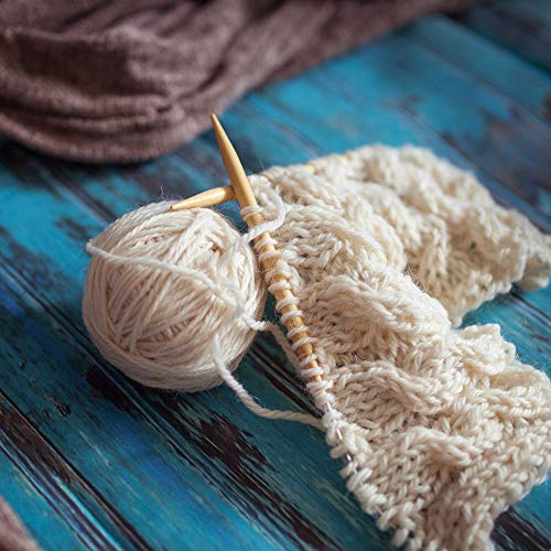 18 Pairs Circular Knitting Needles Set, Vancens Premium Bamboo Knitting Needles with Colorful Plastic Tube, 5 Kind of Tools for Weave are Included, 18 Sizes: 2mm - 10mm, 16 Inches Length - size: 16" Knitting Needles