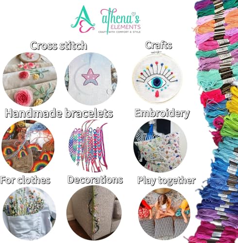 156 Embroidery Floss | Rainbow Thread for Embroidery, Cross Stitch Thread, Crafting Arts Embroidery Strings Bulk, Metallic Embroidery Floss