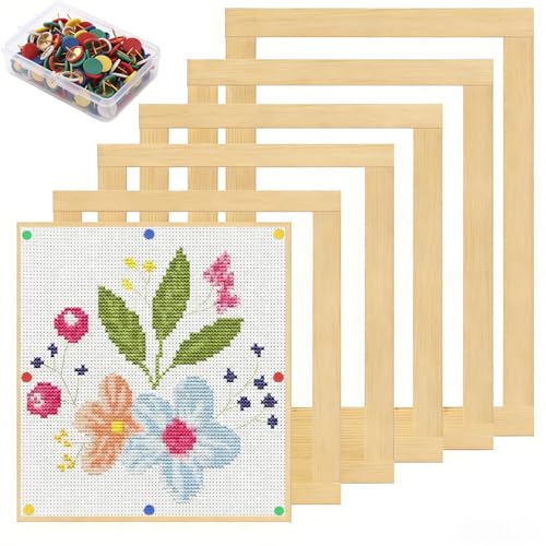 24 Pcs Stretcher Bars for Needlework, Wooden Needlepoint Stretcher Bar - color: 24 Pcs（6 Size）