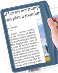Rechargeable 5X Magnifying Glass for Reading, Large Bright Full Page Magnifier with Light, Handheld LED Dimmable Lighted, Lightweight Book Magnifier for Reading Small Prints Seniors - Blue - color: Blue