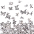 stino Silver Metal Spacer Beads for Jewelry Making, Heart Butterfly Flower Fish Beads for Bracelet Necklace Earrings,Jewelry Findings & Supplies, 50g (Butterfly (60pcs)) - color: Butterfly (60pcs)