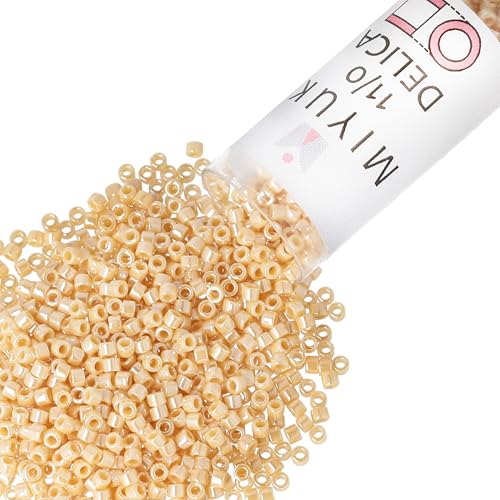 Miyuki Delica Seed Beads - color: DB1561 - Opaque Pearl Luster