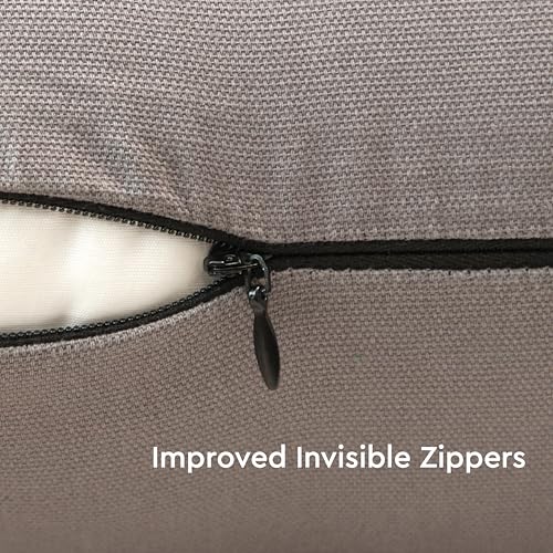 Encasa XO Throw Pillow Covers, Cotton, No Inserts 16"x16" - color: Beige, size: 16" x 16" (Pack of 2)