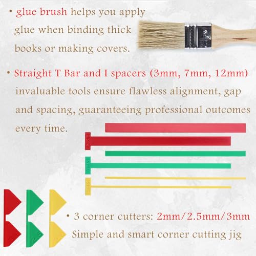 ARSTBETY 27 Pack Bookblinding Tool Book Making Set - color: Blue + White