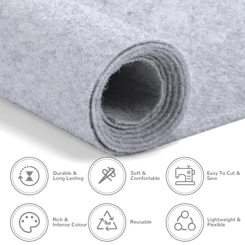 Felt Fabric 18" X 36" (Grey) - color: Grey, size: 18" X 36"